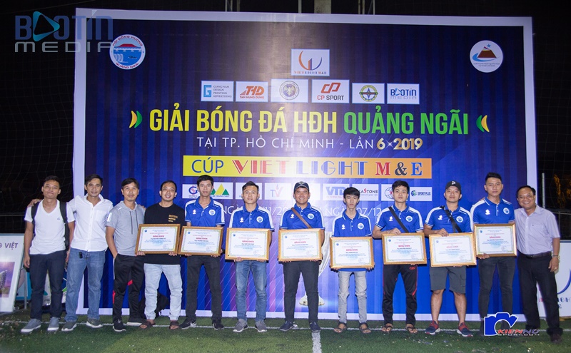 Nhà vô địch mới giải bóng đá HĐH Quảng Ngãi lần 6-2019 cúp Vietlight M&E