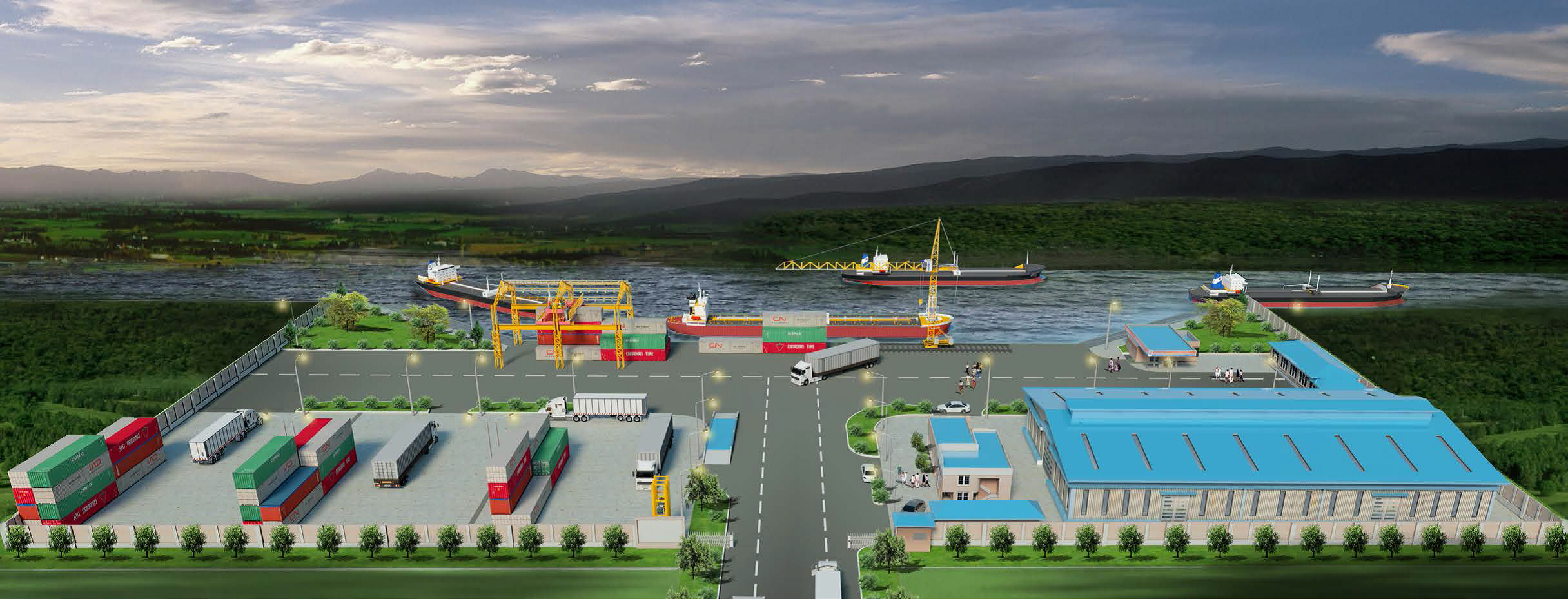 (Phối cảnh Cảng Thạnh Lộc Kiên Giang)